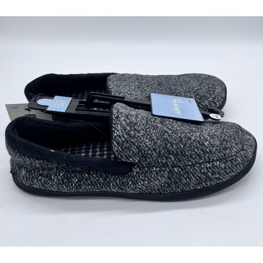 NWT Isotoner Slippers Men's Black XXL (13-14)‎ Style 340KR Memory Foam